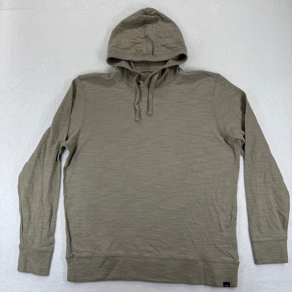 NWOT FAHERTY‎ Organic Cotton Hoodie Pullover Long Sleeve Casual Mens XLarge Tan